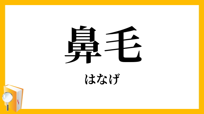 鼻毛 はなげ の意味