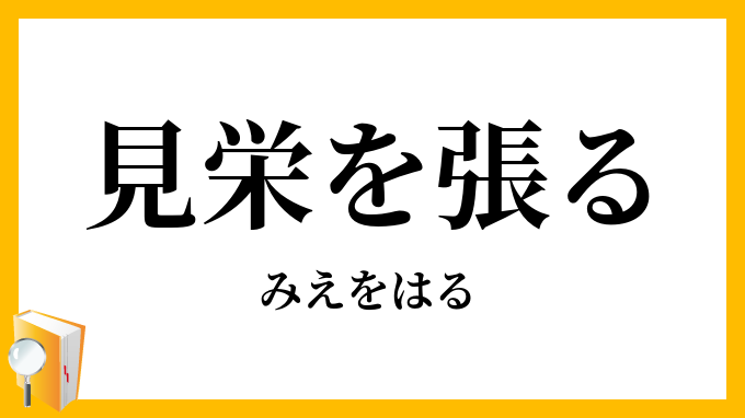 見栄を張る 見えを張る みえをはる の意味