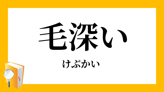 毛深い けぶかい の意味