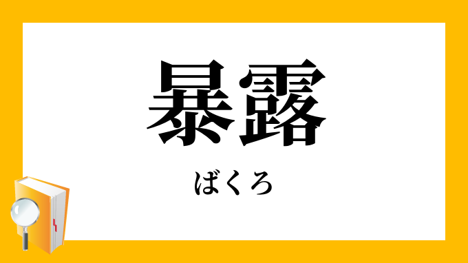 暴露 曝露 ばくろ の意味